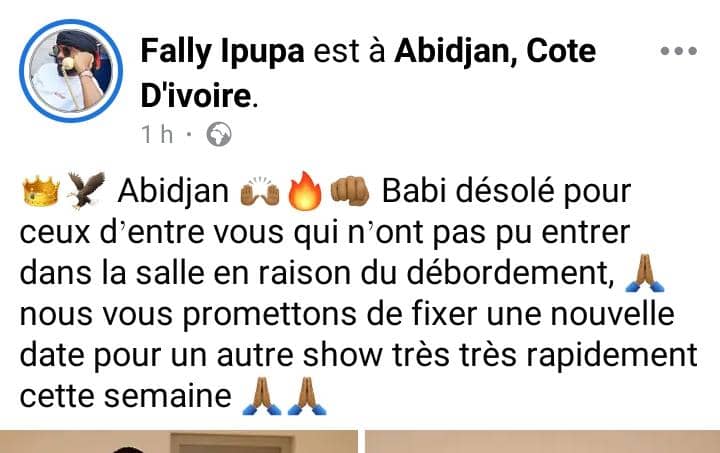 El Professor Fally Ipupa étant dans la place pour un concert.