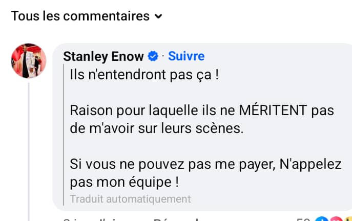 L’artiste Mr. Léo a récemment publié un message sur l'une de ses pages sociales, adressé aux organisateurs d’événements camerounais.