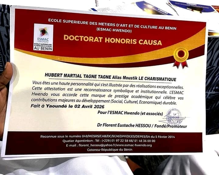 Moustik le Karismatik élevé au rang de "Docteur Honoris Causa" : entre consécration académique et responsabilité culturelle